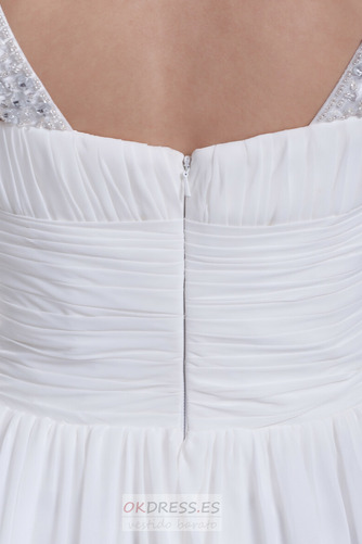 Vestido de novia Corte-A Sin mangas Hasta el suelo Natural Espalda medio descubierto 6