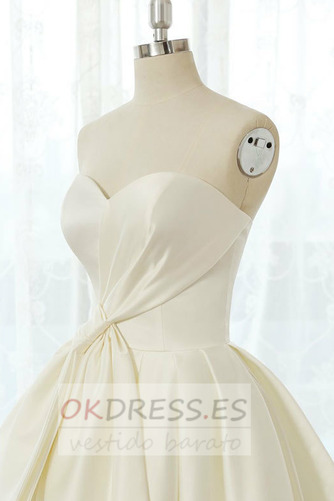 Vestido de novia Corte-A Sin mangas largo Natural Falta Playa 5