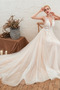 Vestido de novia Corte-A Sin mangas Natural Escote en V Baja escote en V - Página 3