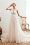 Vestido de novia Corte-A Sin mangas Natural Escote en V Baja escote en V - Página 1