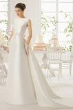 Vestido de novia Corte-A Sin mangas Sala Satén Cinturón de cuentas Falta