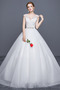 Vestido de novia Corte-A Triángulo Invertido Abalorio Elegante Escote en V - Página 1