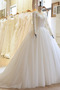 Vestido de novia Corte-A Triángulo Invertido Natural Cordón largo Barco - Página 3
