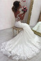 Vestido de novia Corte Recto Apliques Elegante Falta Natural Espalda Descubierta - Página 3