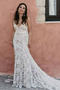 Vestido de novia Corte Recto Encaje Natural Baja escote en V Escote en V - Página 1