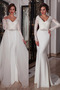 Vestido de novia Corte Recto Natural Cristal Satén Elástico Escote en V - Página 1