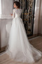 Vestido de novia Corte Recto Natural Cristal Satén Elástico Escote en V - Página 2