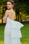 Vestido de novia Corte Recto Pura espalda Sin tirantes Natural Cola Corte - Página 5