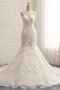 Vestido de novia Corte Sirena Cola Corte Pera Capa de encaje Natural - Página 1