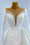 Vestido de novia Corte Sirena Drapeado Iglesia Falta Manga larga largo - Página 6