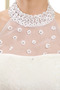 Vestido de novia Corte Sirena Encaje Cinturón de cuentas Escote con cuello Alto - Página 4