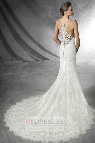 Vestido de novia Corte Sirena Sala Apliques Moderno largo Pura espalda 2