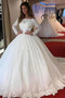 Vestido de novia Cremallera Natural Corte-A Formal Cola Corte Escote con Hombros caídos - Página 1