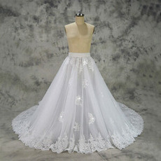 Vestido de novia de tren grande de princesa extraíble, falda de encaje, falda extraíble, accesorios de boda, tamaño personalizado