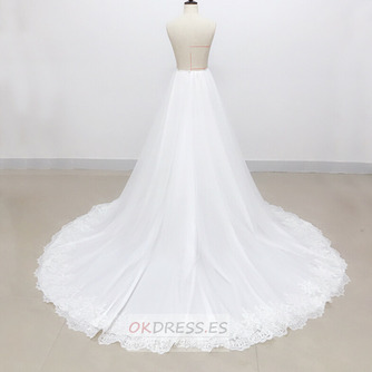 Vestido de novia desmontable falda de tul Vestido de tren de gasa de cola larga de encaje desmontable - Página 2