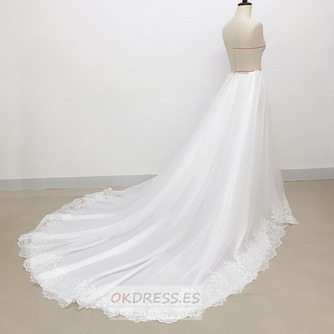 Vestido de novia desmontable falda de tul Vestido de tren de gasa de cola larga de encaje desmontable - Página 3