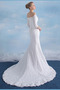 Vestido de novia Encaje Falta Cordón Escote con Hombros caídos Natural - Página 2