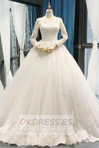 Vestido de novia Encaje Formal Encaje Capa de encaje Triángulo Invertido 4