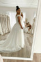 Vestido de novia Encaje Natural Escote con Hombros caídos Baja escote en V - Página 2