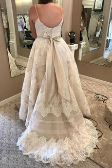 Vestido de novia Encaje Sin mangas primavera Fuera de casa Elegante