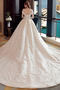 Vestido de novia Escote con Hombros caídos Cordón Cola Catedral Otoño - Página 2