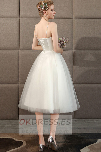 Vestido de novia Espalda Descubierta Escote de Tirantes Espaguetis Corte-A 2