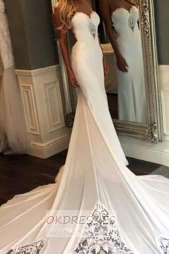 Vestido de novia Espalda Descubierta Sin mangas primavera Encaje vendimia 3