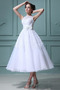 Vestido de novia Fuera de casa Arco Acentuado Organza Corto Blanco Verano - Página 2