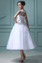 Vestido de novia Fuera de casa Arco Acentuado Organza Corto Blanco Verano - Página 4