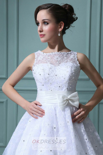 Vestido de novia Fuera de casa Arco Acentuado Organza Corto Blanco Verano 5