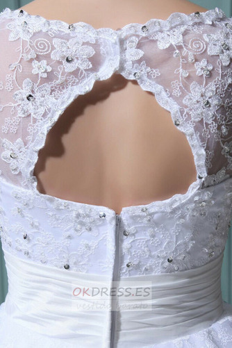 Vestido de novia Fuera de casa Arco Acentuado Organza Corto Blanco Verano 6
