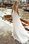 Vestido de novia Fuera de casa largo Drapeado Moderno primavera Escote en V - Página 2
