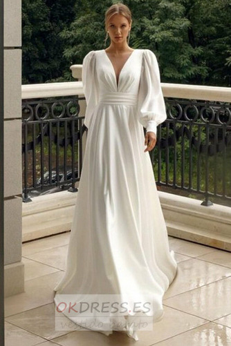 Vestido de novia Fuera de casa Natural Falta Lazos primavera Cola Barriba 1