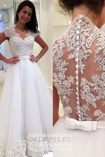 Vestido de novia Fuera de casa Pura espalda Queen Anne Cola Barriba 1