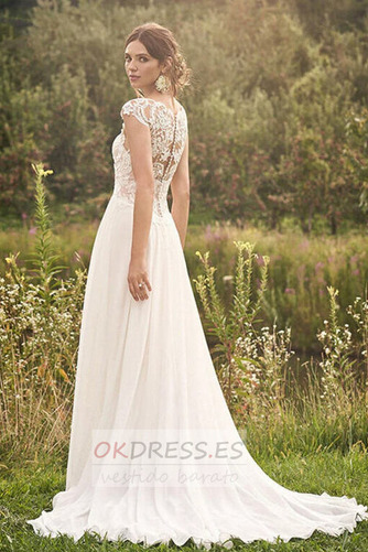 Vestido de novia Gasa Elegante Fuera de casa Hasta el suelo primavera 2