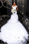 Vestido de novia Iglesia Invierno Falta Cola Real Escote con Hombros caídos - Página 1