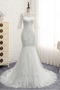 Vestido de novia Iglesia Joya Natural Capa de encaje Encaje Elegante - Página 1