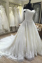 Vestido de novia Iglesia Natural Escote con Hombros caídos Cordón Falta - Página 3