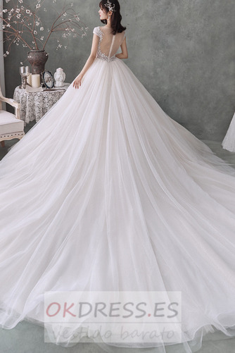 Vestido de novia Iglesia Pura espalda Corte-A Formal Natural Falta 2