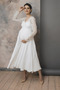 Vestido de novia Imperio Embarazadas Natural Escote en V Fuera de casa - Página 1