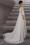 Vestido de novia Imperio primavera Cola Capilla Abalorio Gasa Elegante - Página 4