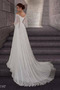 Vestido de novia Imperio primavera Cola Capilla Abalorio Gasa Elegante - Página 2