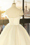 Vestido de novia Invierno Abalorio Baja escote en V Corte-A Blusa plisada - Página 4