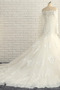 Vestido de novia Invierno Elegante Escote con Hombros caídos Cordón - Página 4