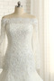 Vestido de novia Invierno Elegante Escote con Hombros caídos Cordón - Página 5