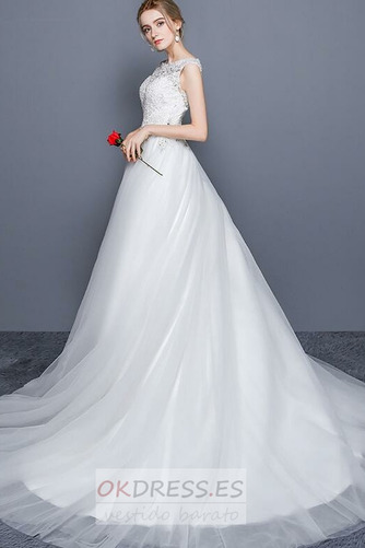 Vestido de novia Invierno Triángulo Invertido Elegante Natural Satén 3