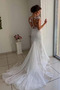 Vestido de novia largo Elegante Sin mangas Pura espalda Sala Corte Sirena - Página 4