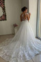 Vestido de novia largo Elegante Sin mangas Pura espalda Sala Corte Sirena - Página 2