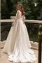 Vestido de novia largo Falta Elegante Espalda medio descubierto Escote en V - Página 2