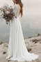 Vestido de novia Otoño Baja escote en V Playa Triángulo Invertido Drapeado - Página 2